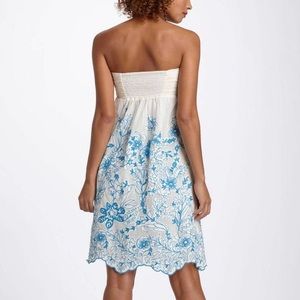 Anthro cornflower dress